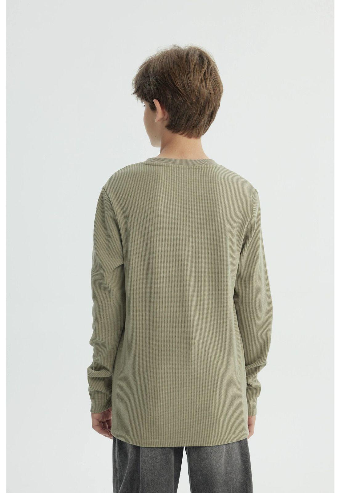 Polera Niño Regular Verde Militar - lll-2