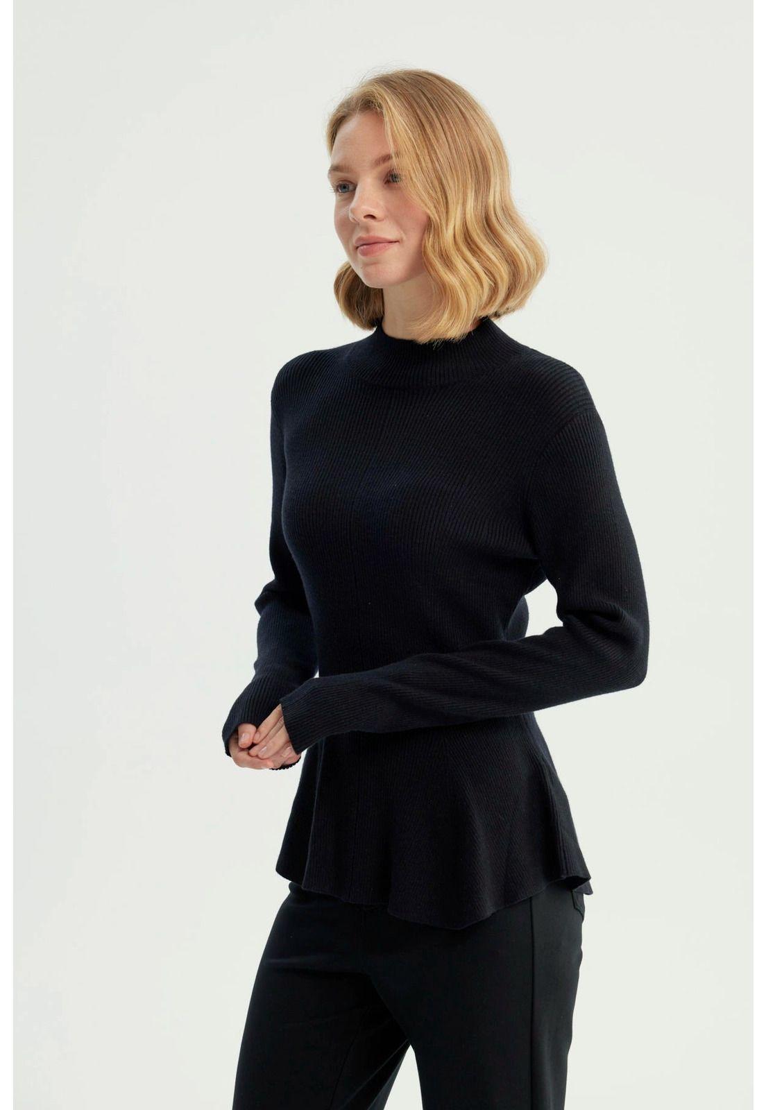 Sweater Mujer Slim Negro - Vll-1