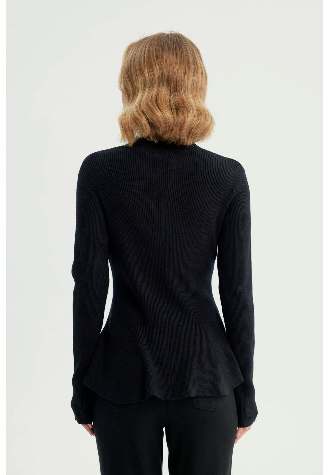 Sweater Mujer Slim Negro - Vll-2
