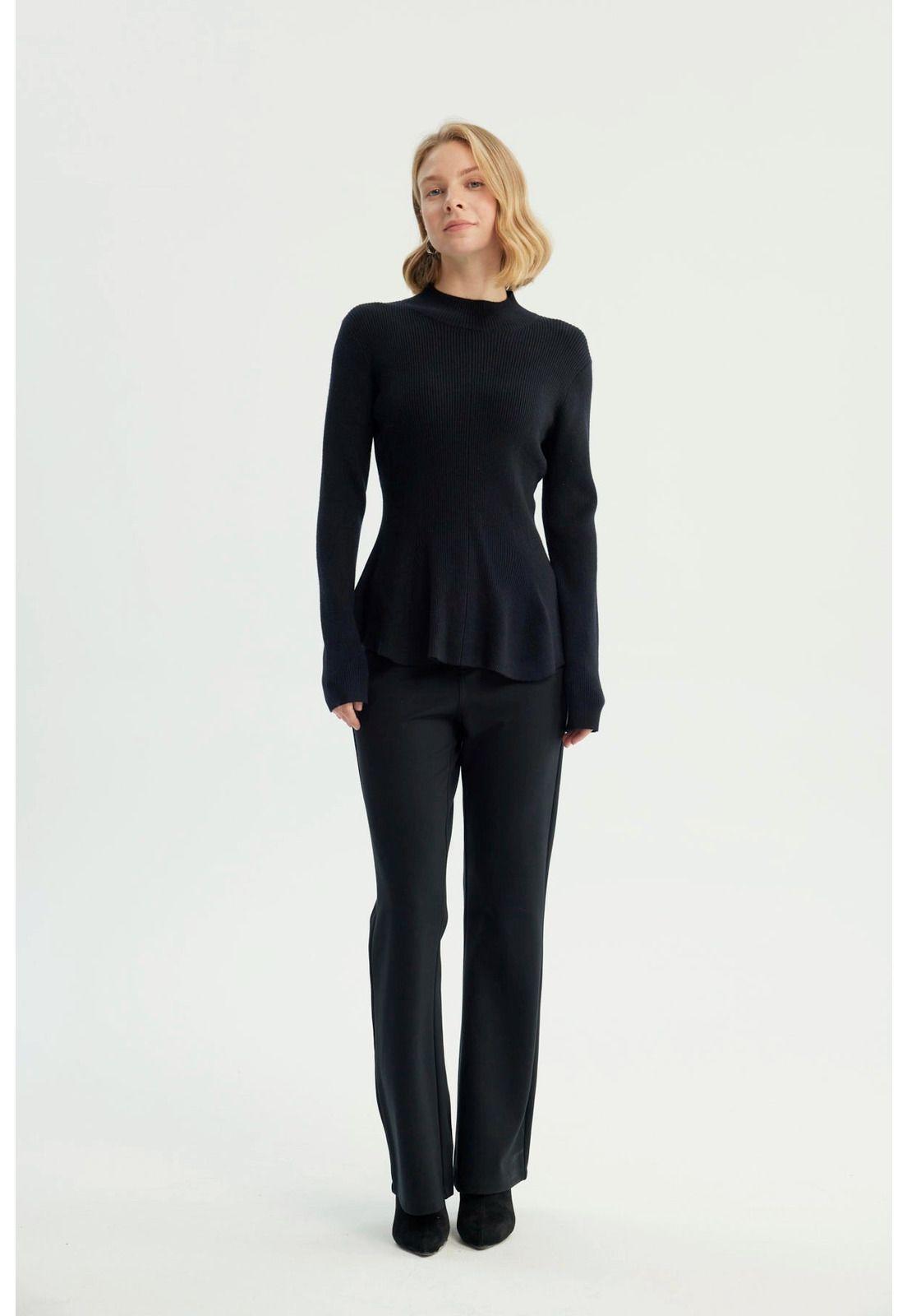 Sweater Mujer Slim Negro - Vll-3