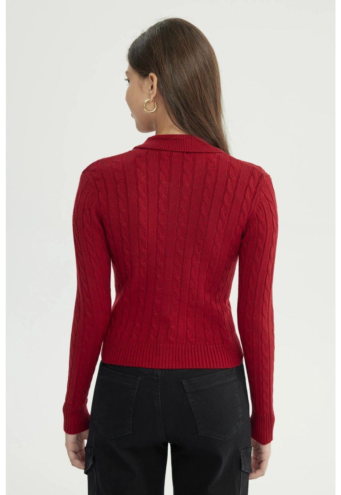 Sweater Mujer Slim Rojo - lll-2