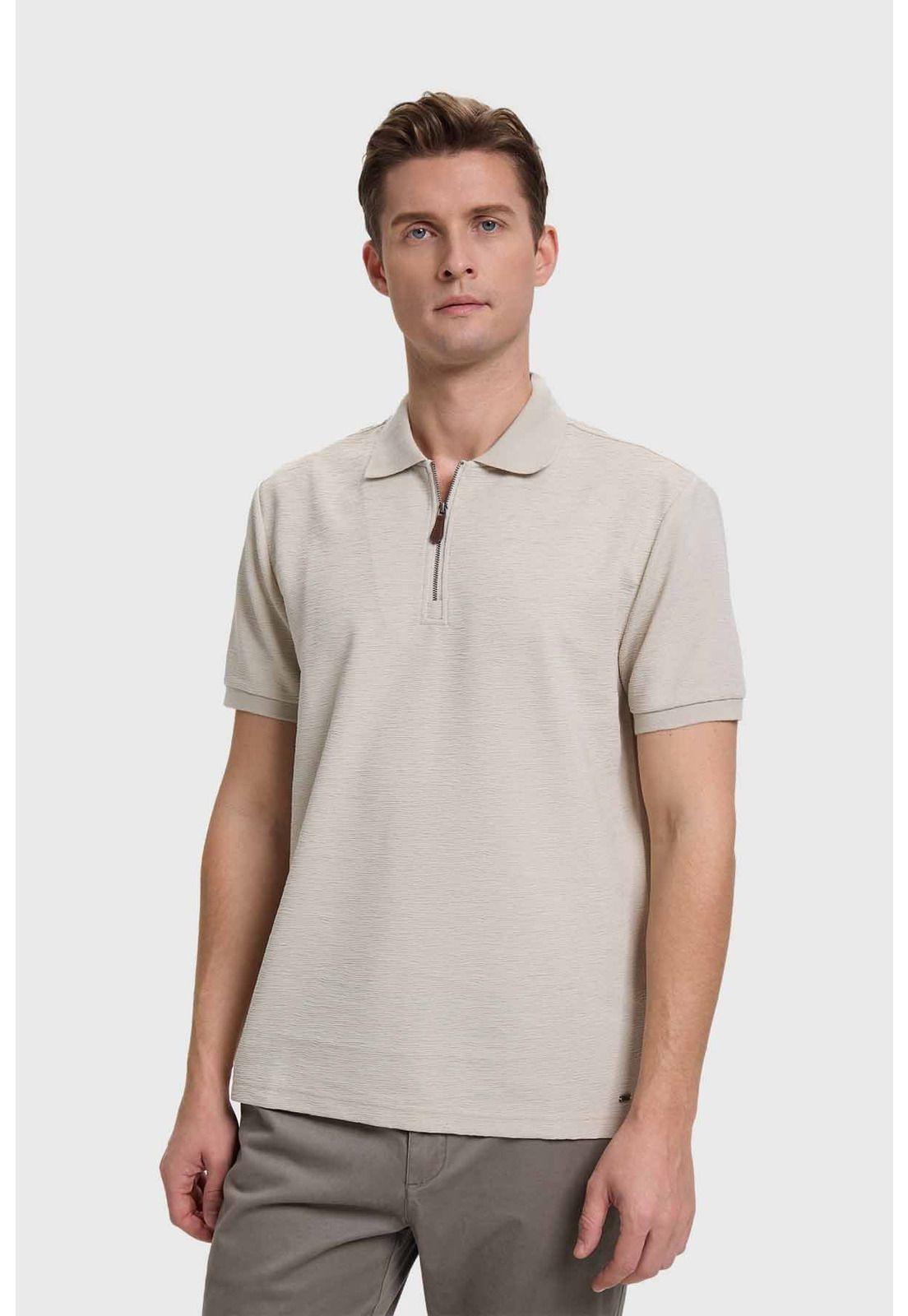 Polera Hombre Textura Gris-1