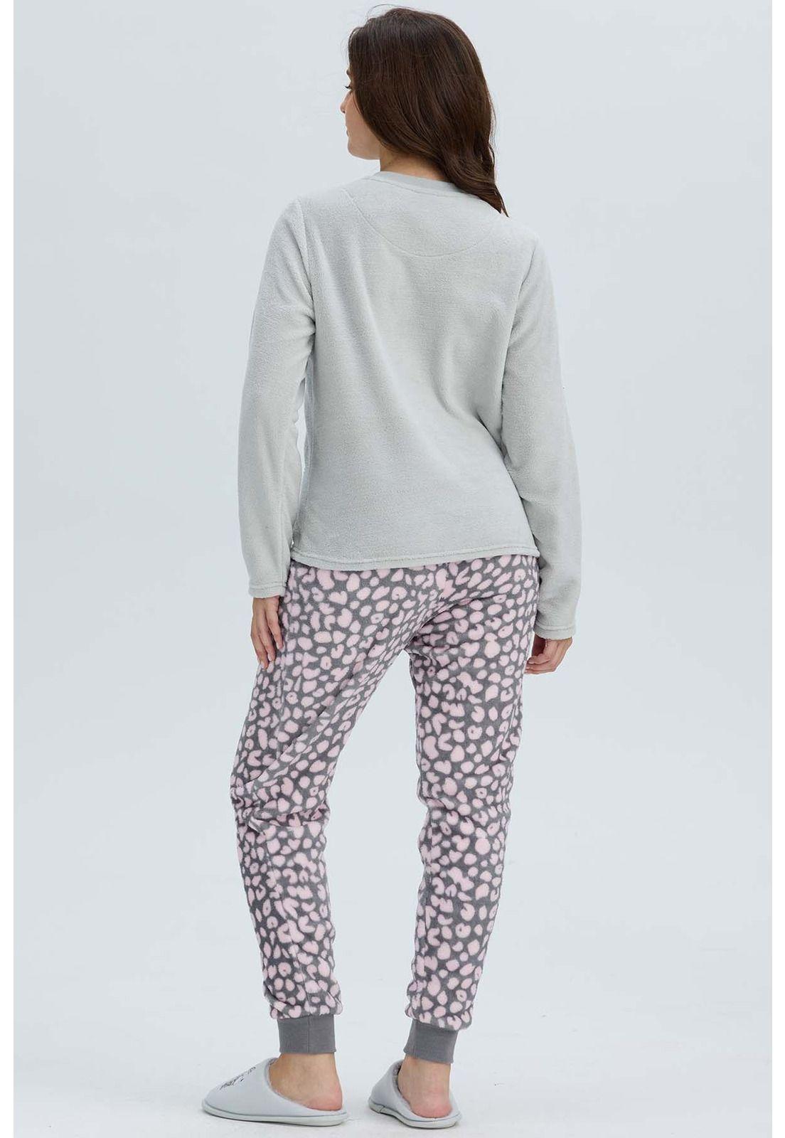 Pijama Mujer Polar Gris - lll-2