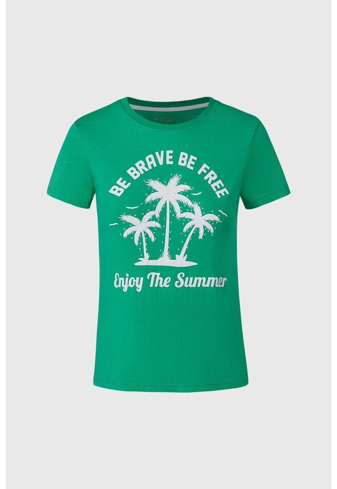 Polera Niña Print Esmeralda I-0
