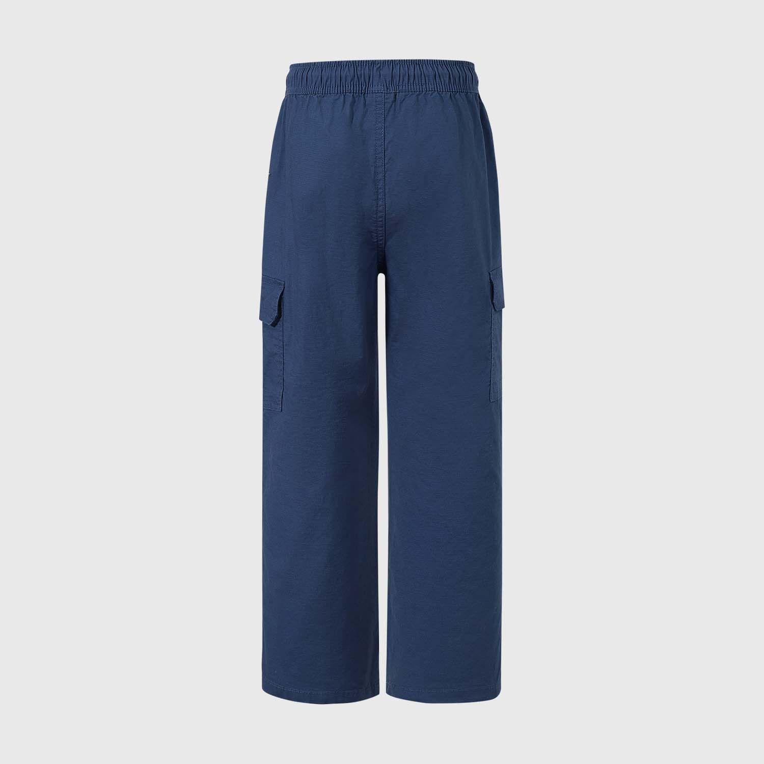 Pantalón Niño Cargo Recto Azul Oscuro-1