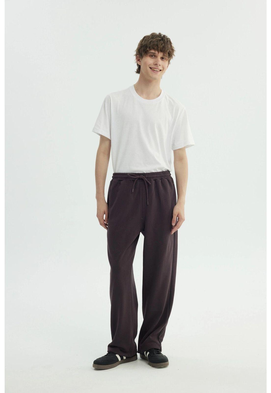 Pantalón Buzo Hombre Amplio Burdeo-3