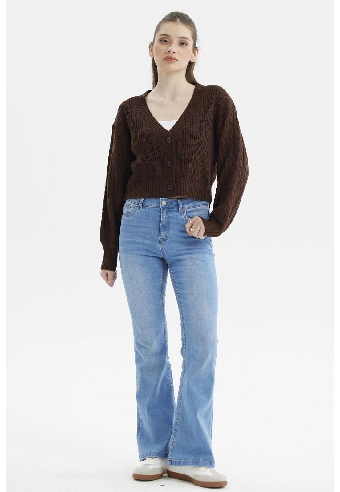 Sweater Mujer Juvenil Café Oscuro-3