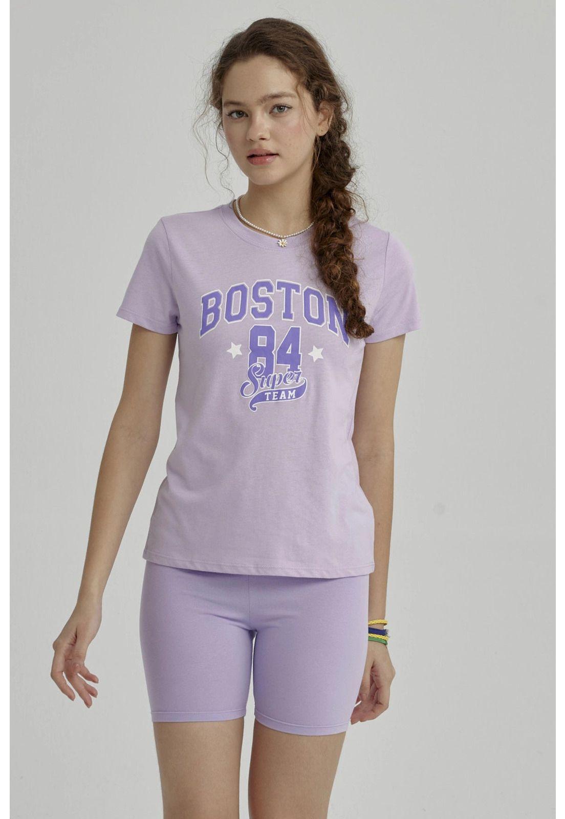 Polera Niña Básica Estampada Lila- ll-0