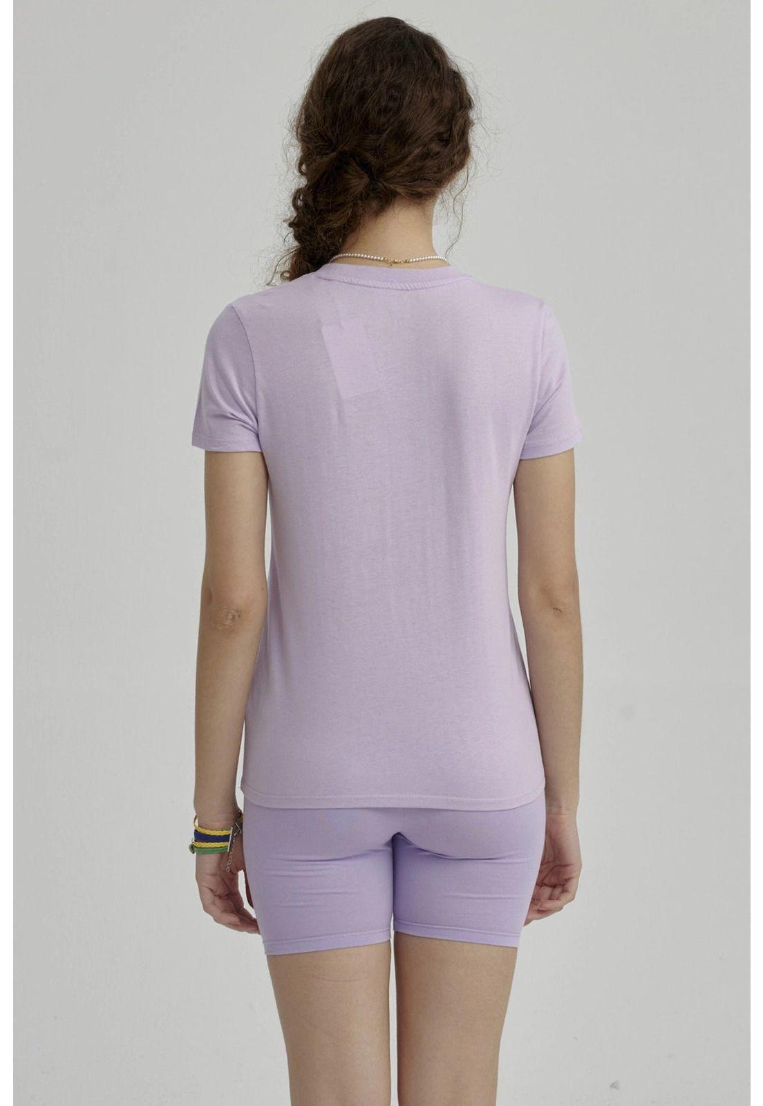 Polera Niña Básica Estampada Lila- ll-2