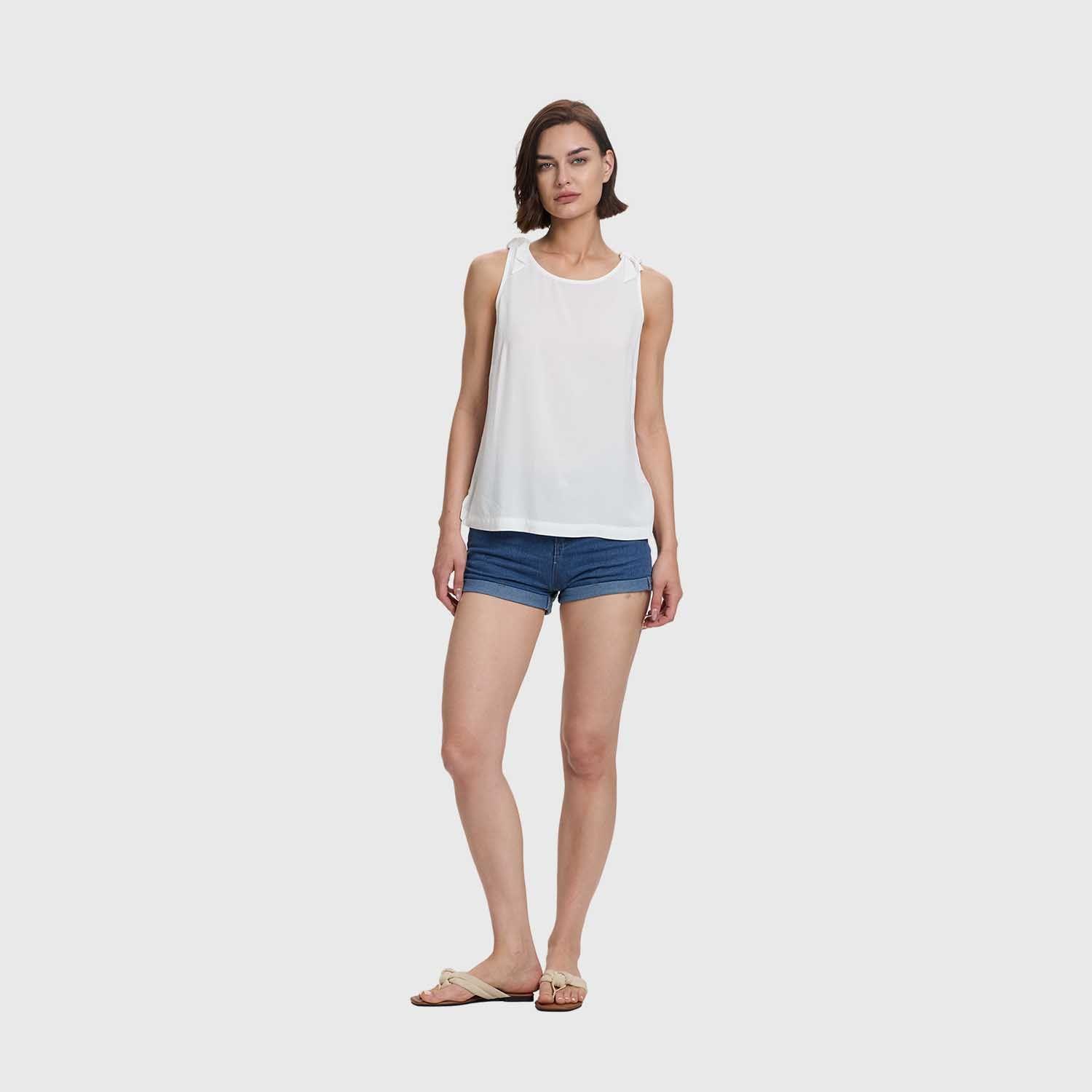 Blusa Mujer Aplicación Nudo Pabilo Crudo Fashion's Park-3