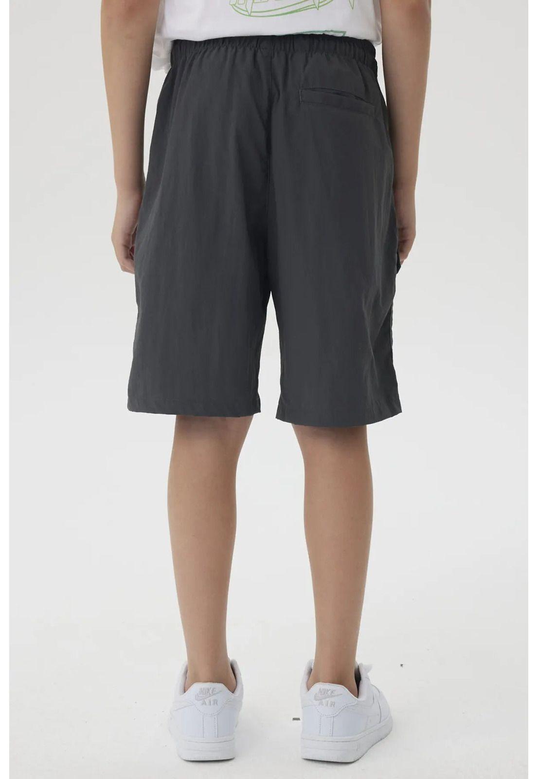 Bermuda Niño Cargo Nylon Marengo-2