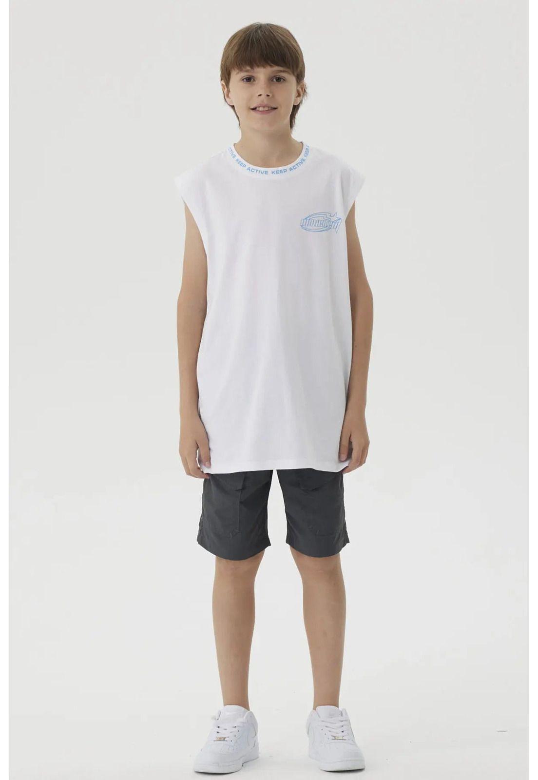 Bermuda Niño Cargo Nylon Marengo-3