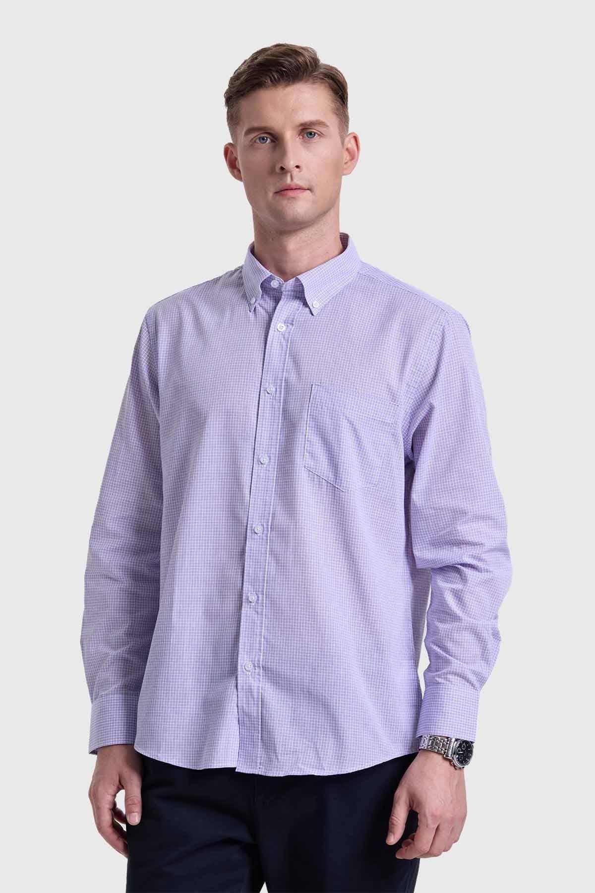 Camisa Hombre Fantasía Lila-0