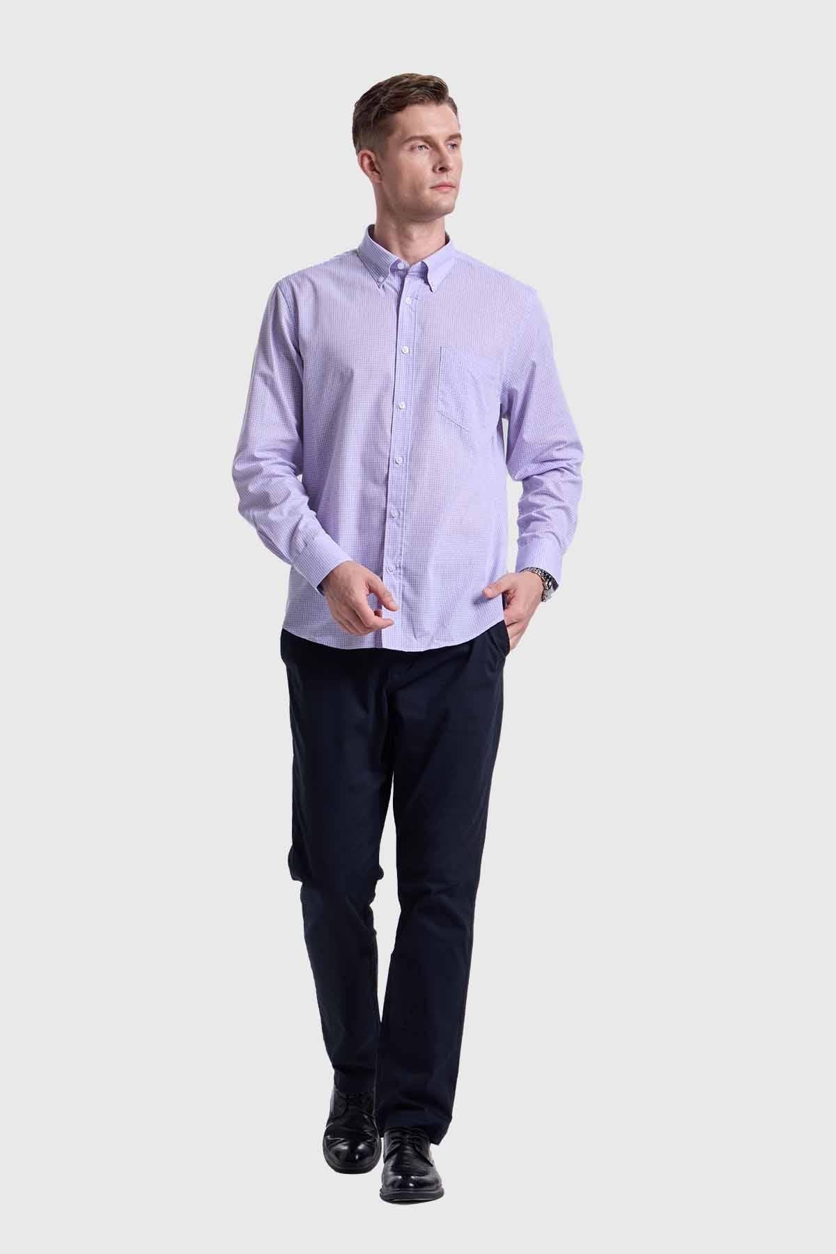 Camisa Hombre Fantasía Lila-3