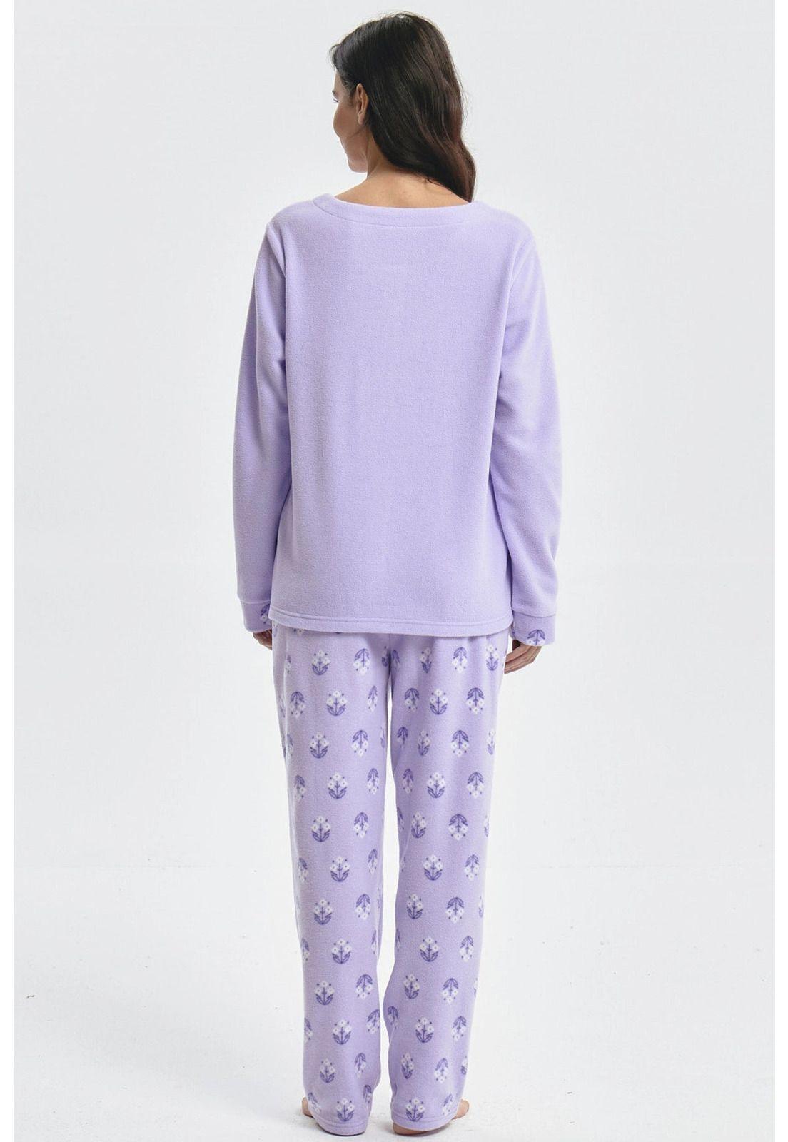 Pijama Mujer Pijama Polera Y Pantalón Lila - ll-2
