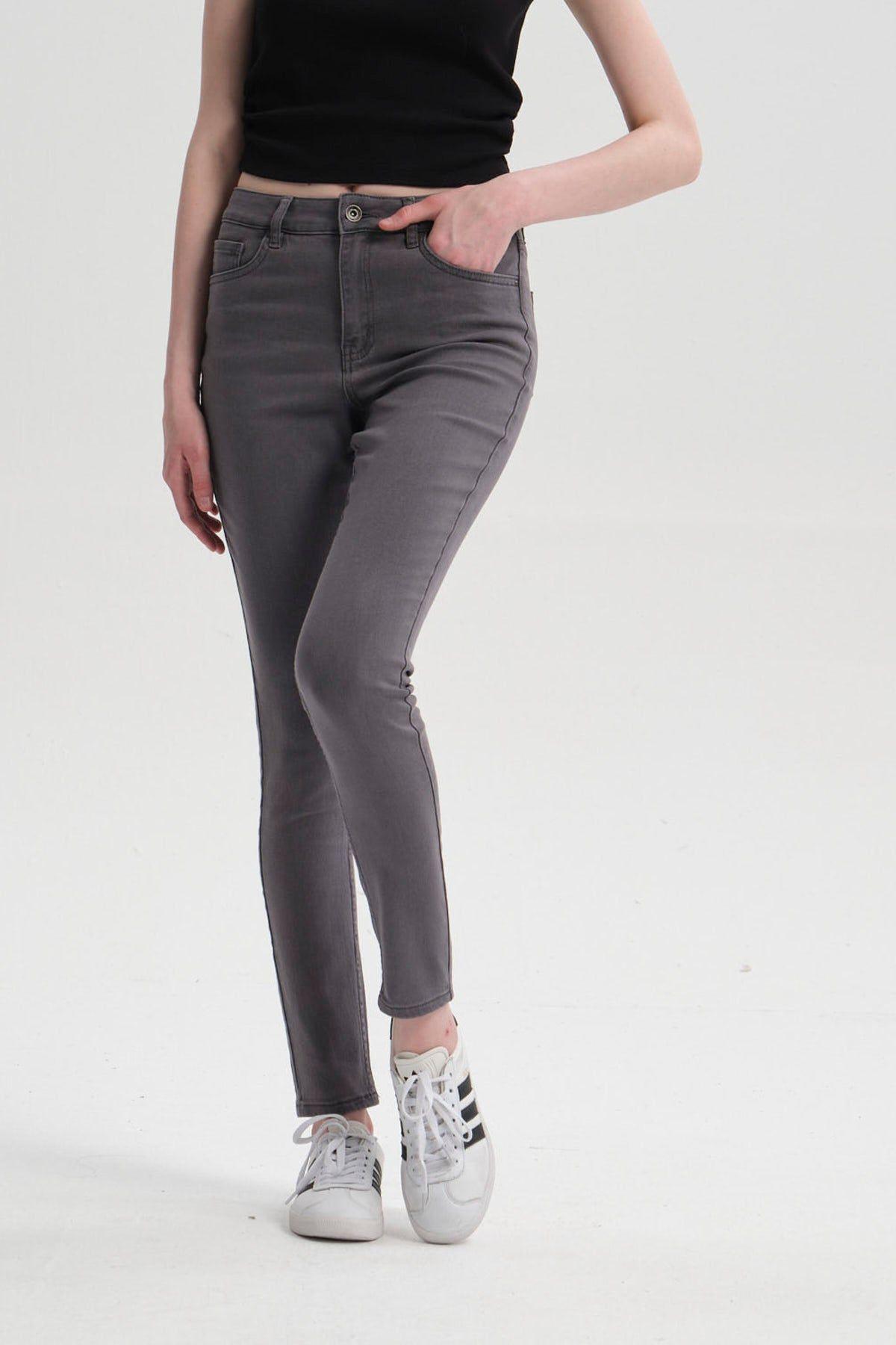 Jeans Mujer Super Skinny Emilia Gris-0
