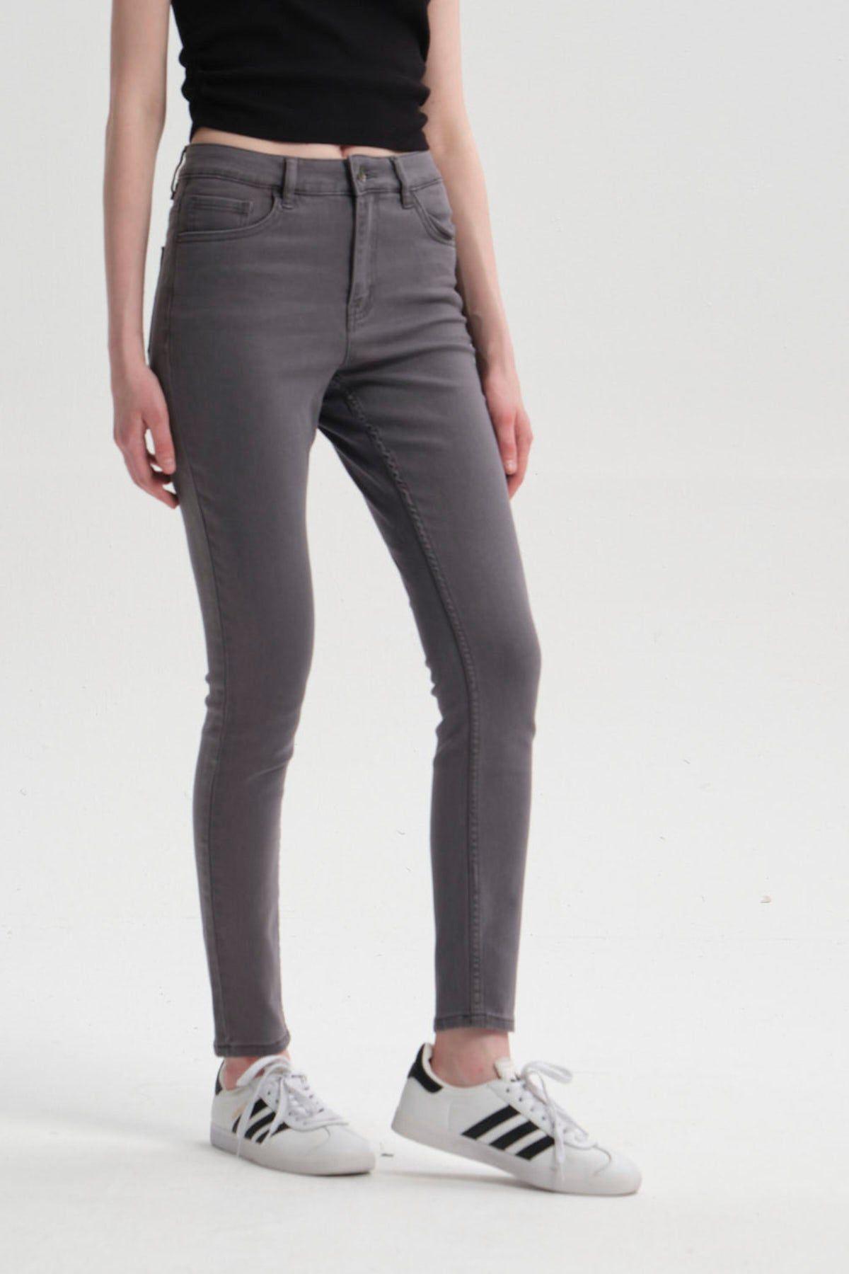Jeans Mujer Super Skinny Emilia Gris-1