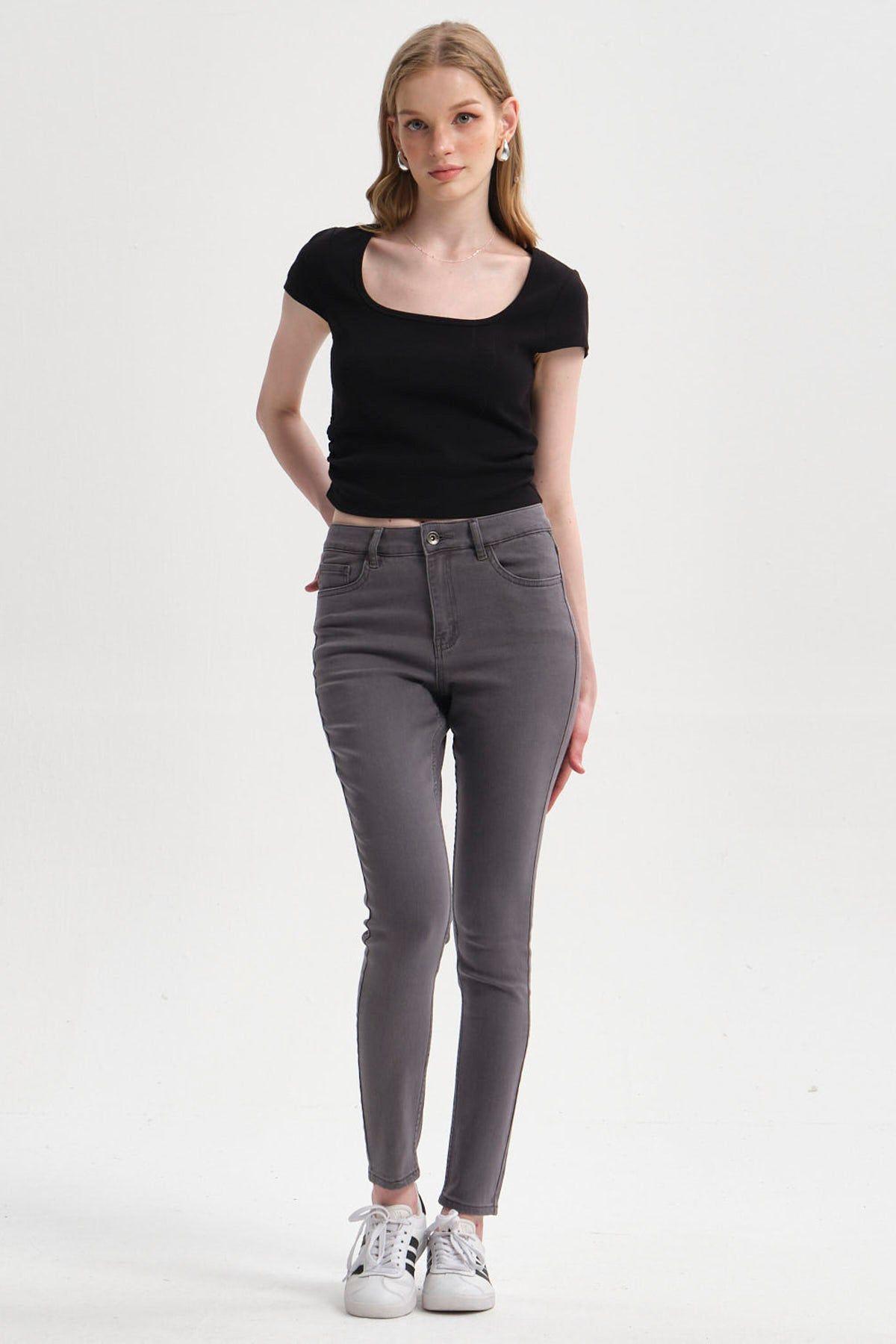 Jeans Mujer Super Skinny Emilia Gris-3