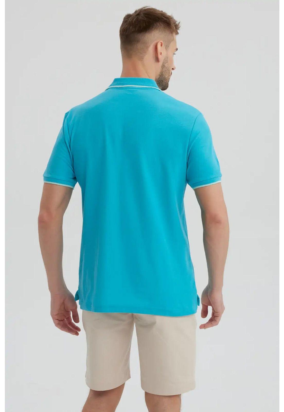 Polera Hombre Piqué Básica Lisa Calipso - ll-2