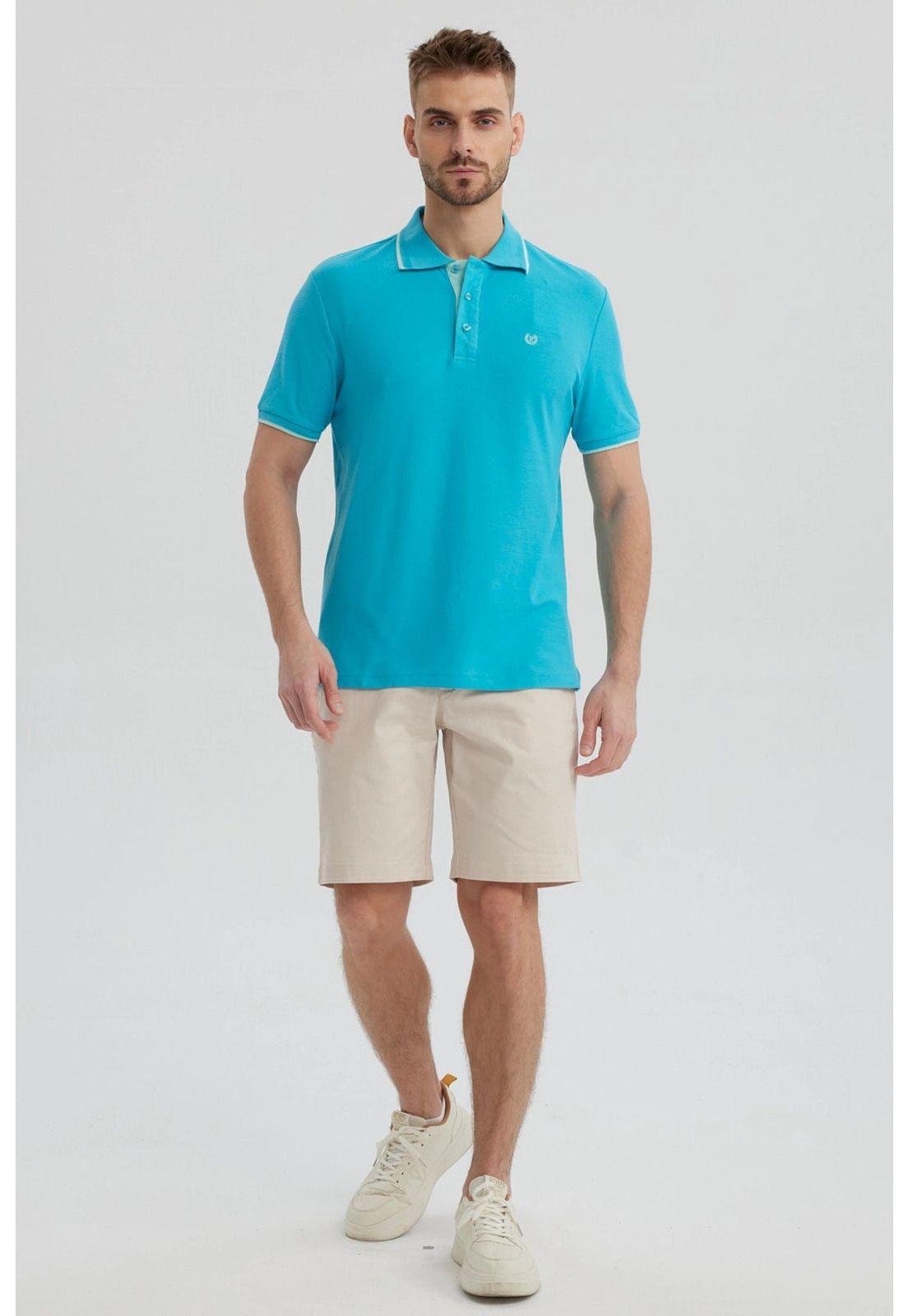 Polera Hombre Piqué Básica Lisa Calipso - ll-3