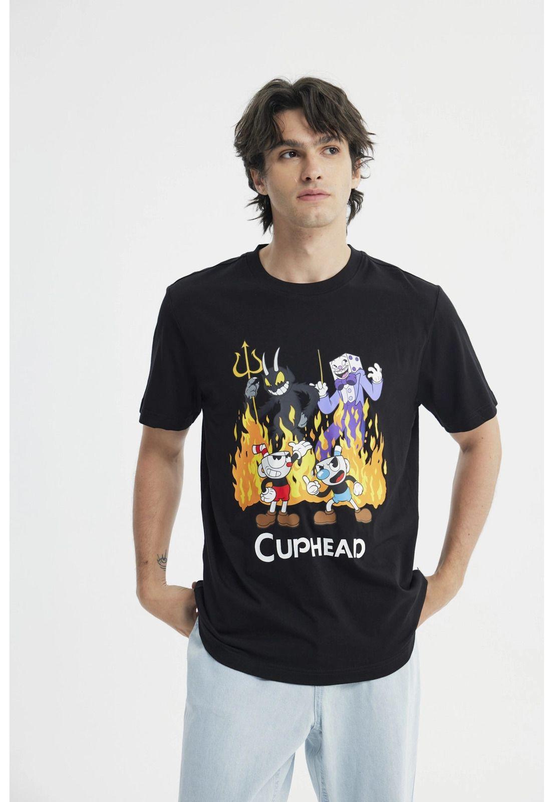 Polera Regular Hombre Negro - V-0