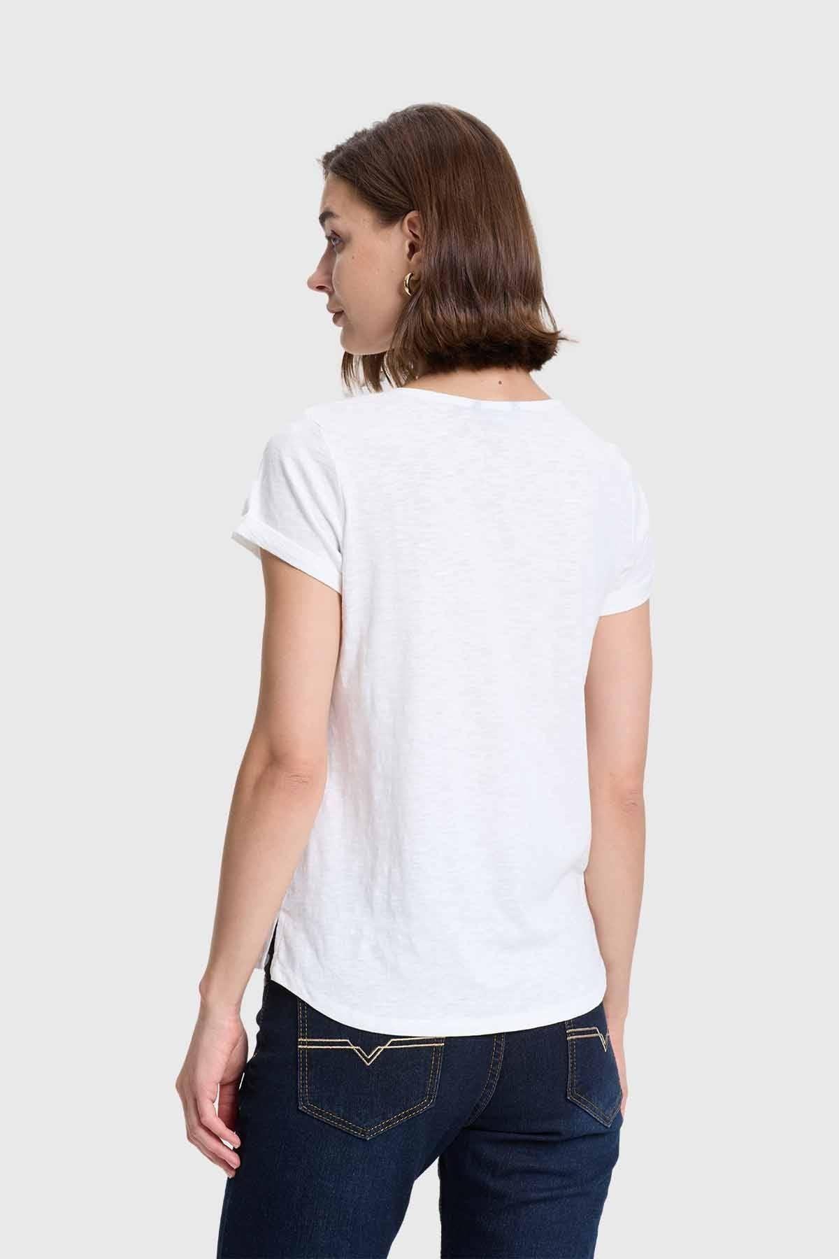 Polera Mujer Print Crudo-2