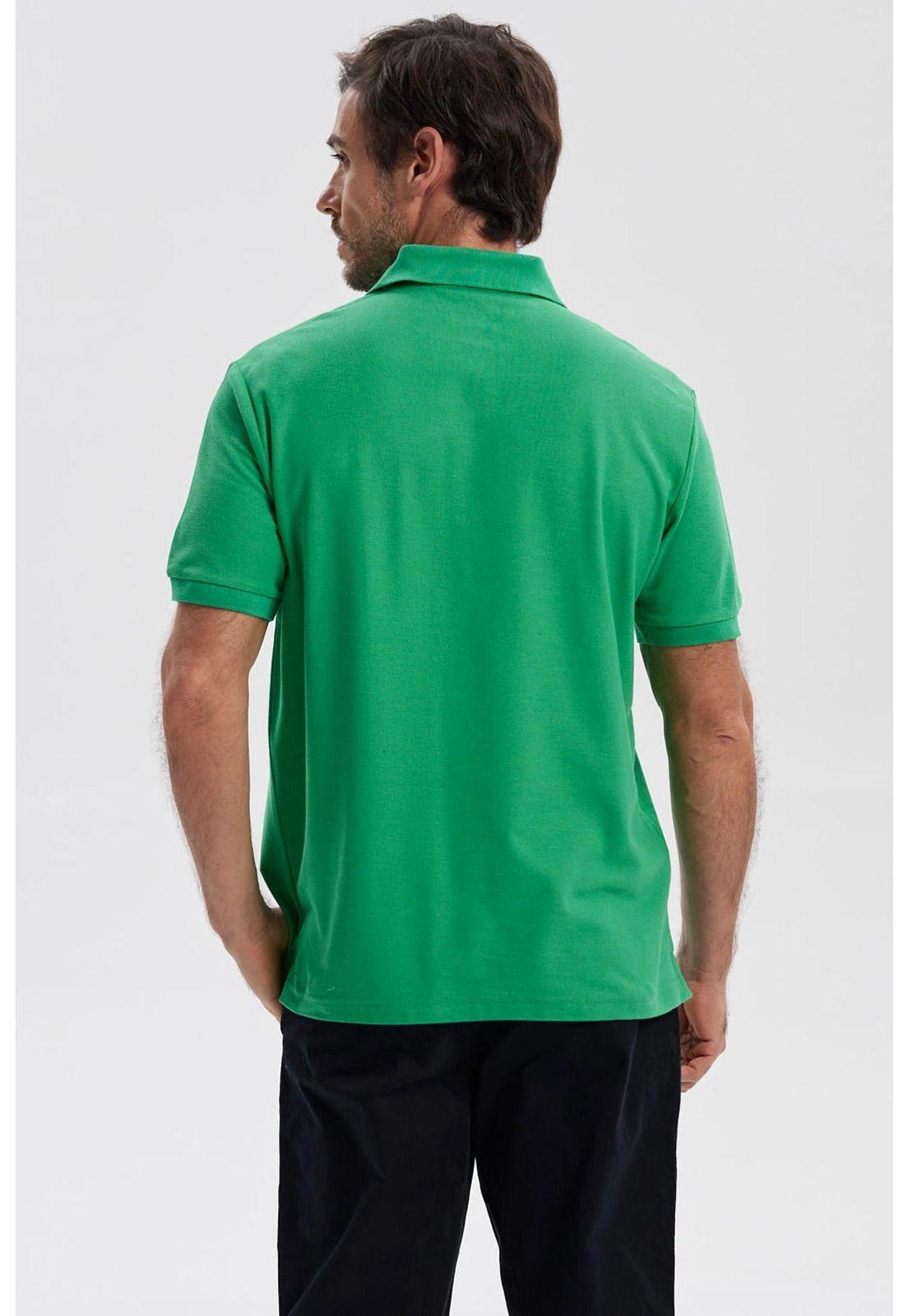 Polera Hombre Piqué Básica Lisa Verde - lV-2