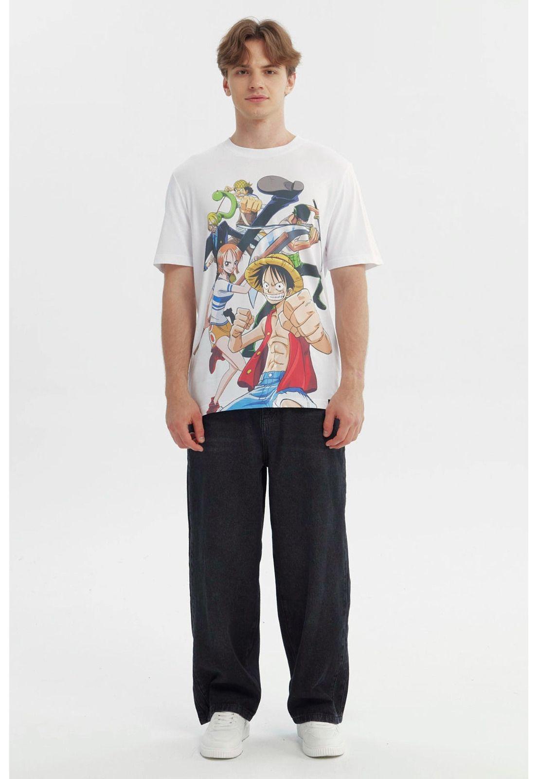 Polera Hombre One Piece Blanco - ll-3