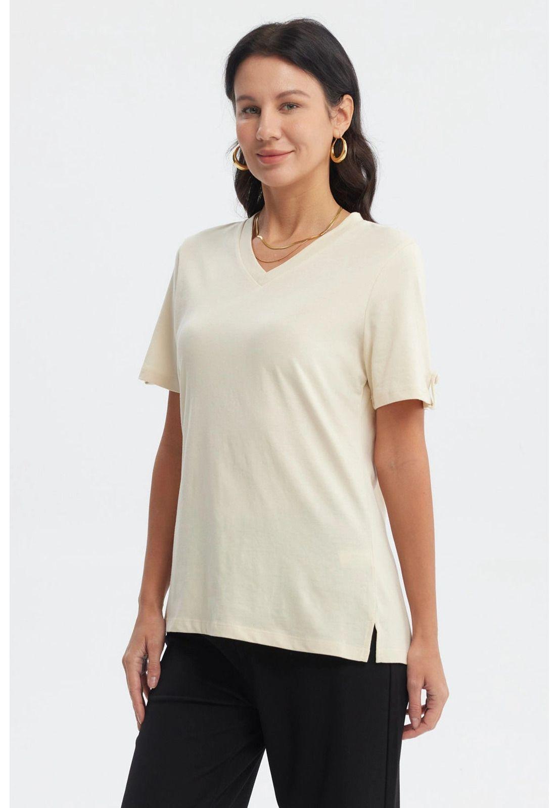 Polera Mujer Casual Beige Claro-1