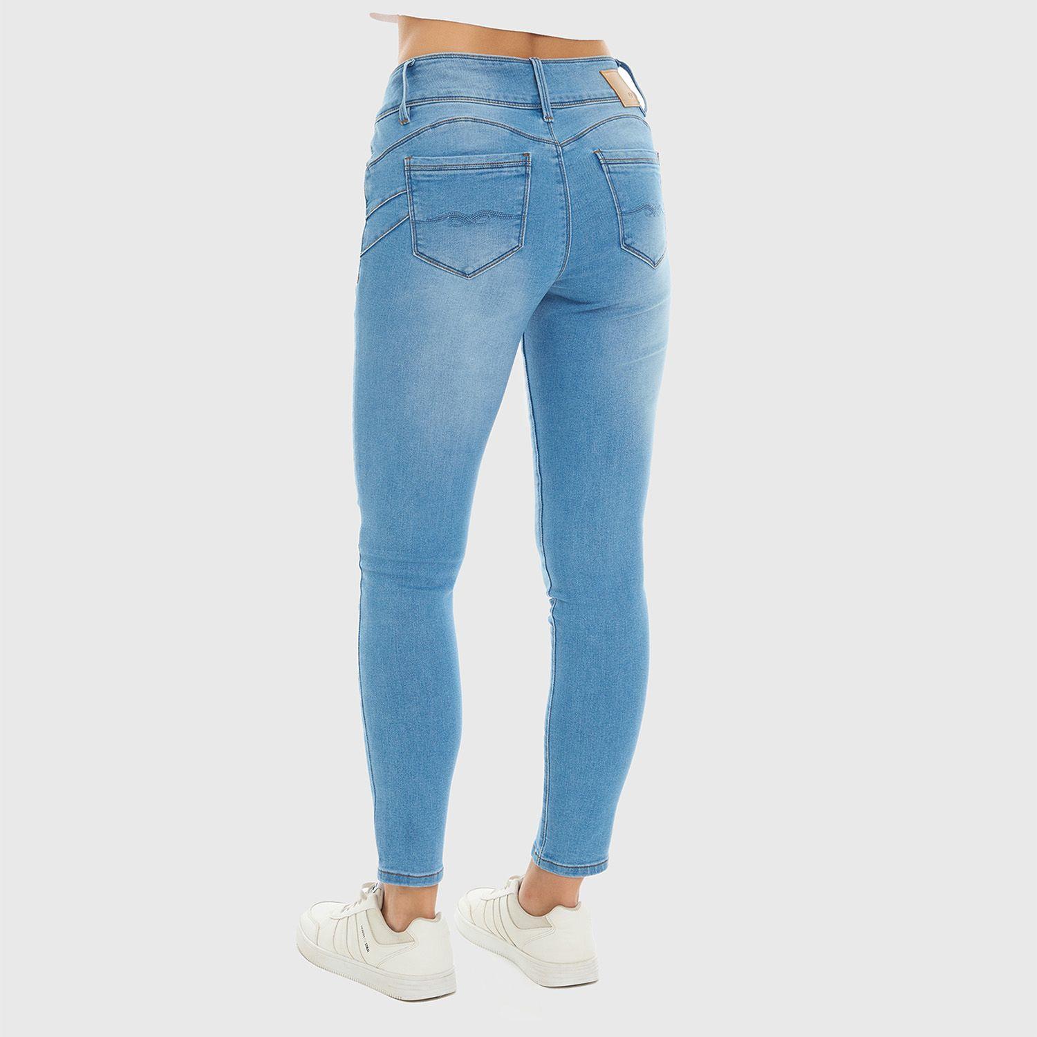 Jeans Mujer Skinny Kim Lavado Azul Claro Fashion's Park-2