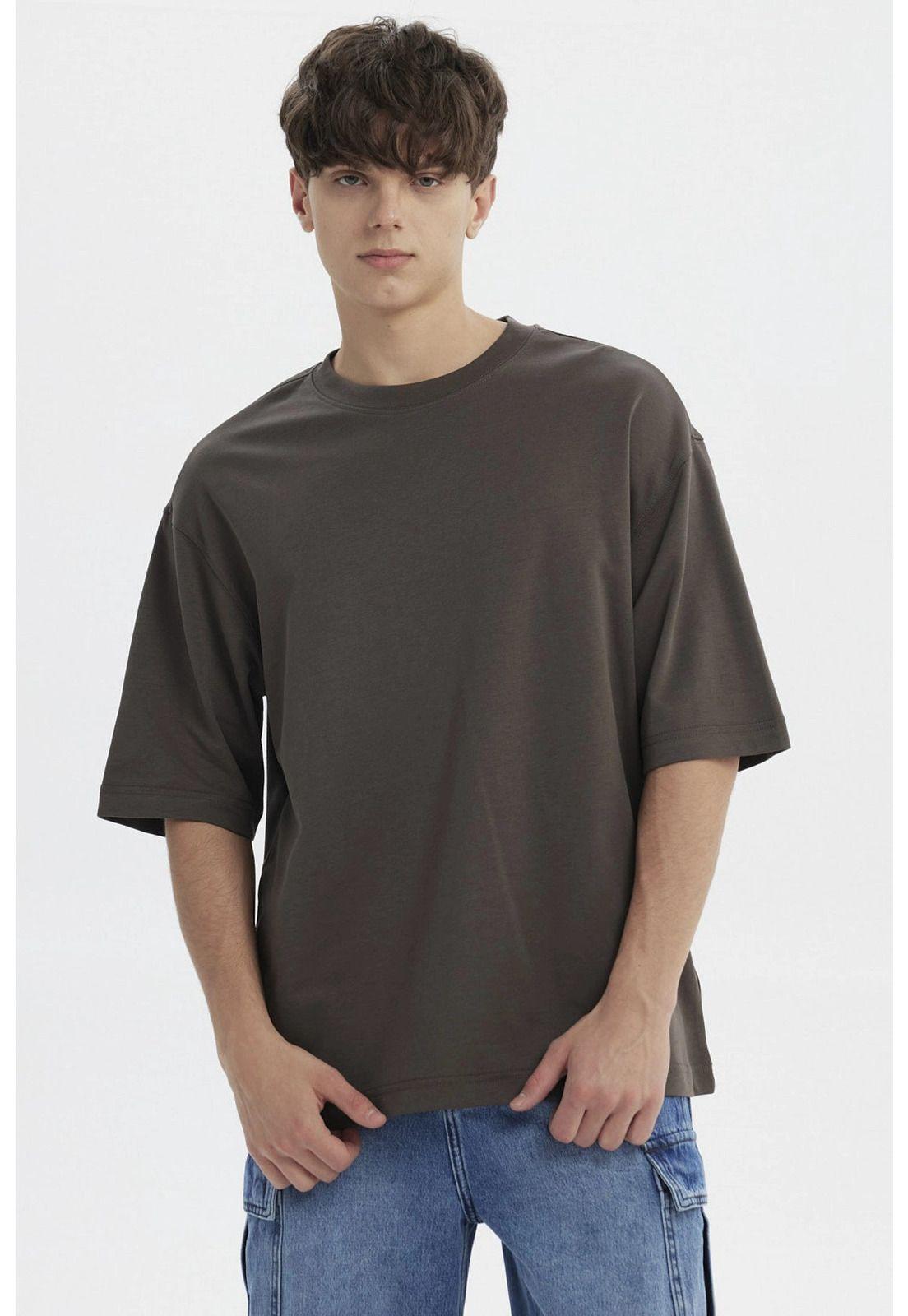 Polera Hombre Overside Fit Acero-0