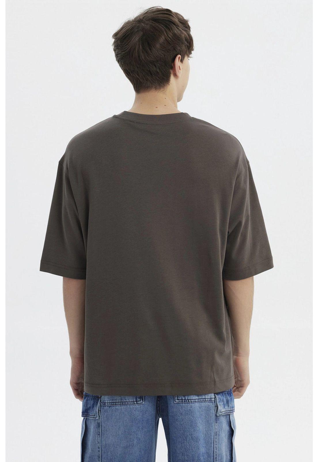 Polera Hombre Overside Fit Acero-2