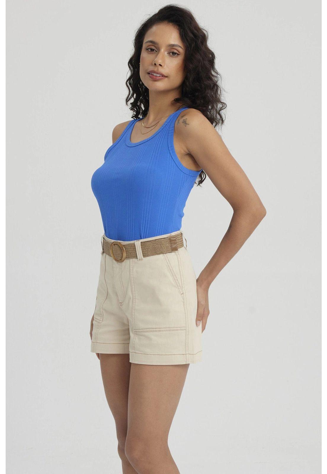 Polera Mujer Rib Lisa Azulino-1