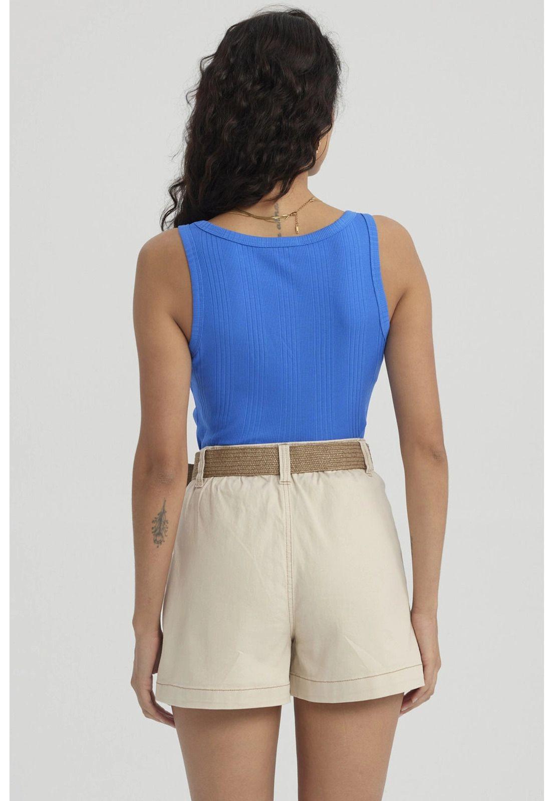 Polera Mujer Rib Lisa Azulino-2