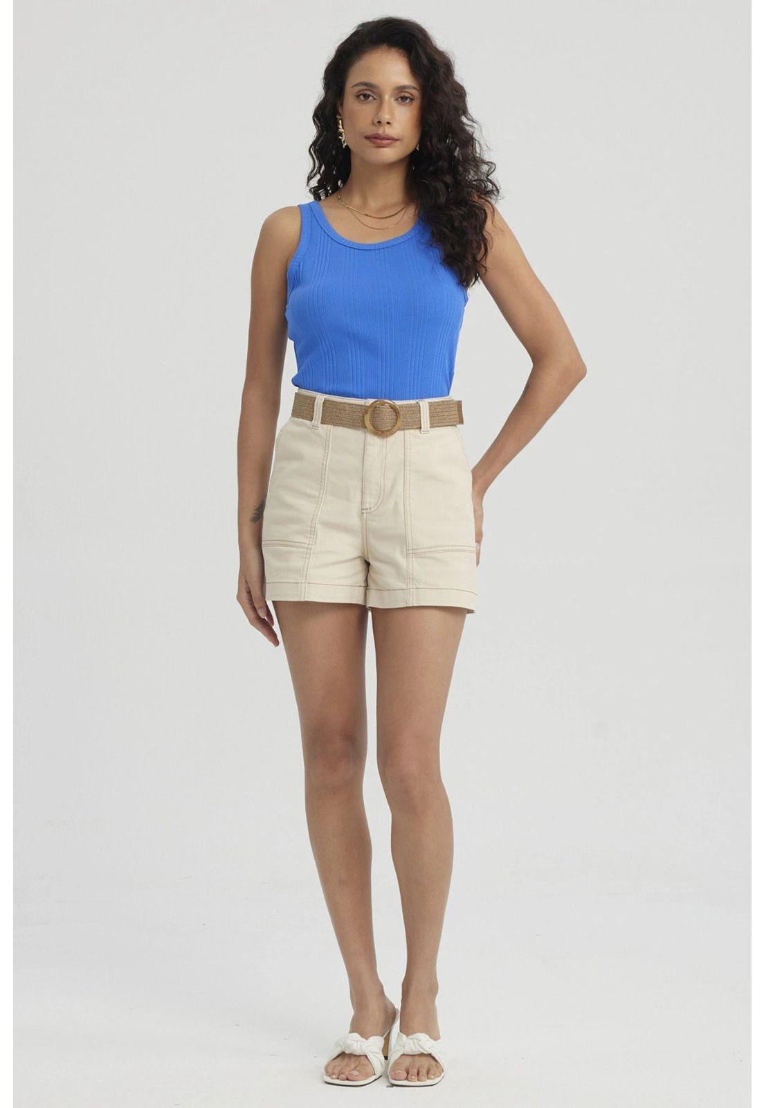 Polera Mujer Rib Lisa Azulino-3