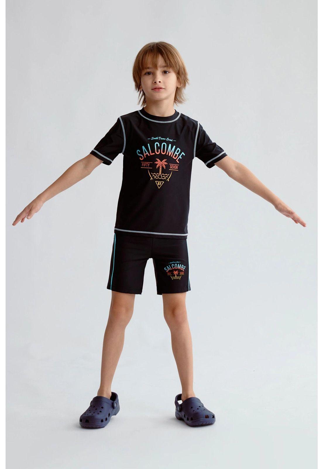 Short De Baño Niño Básico Negro-3