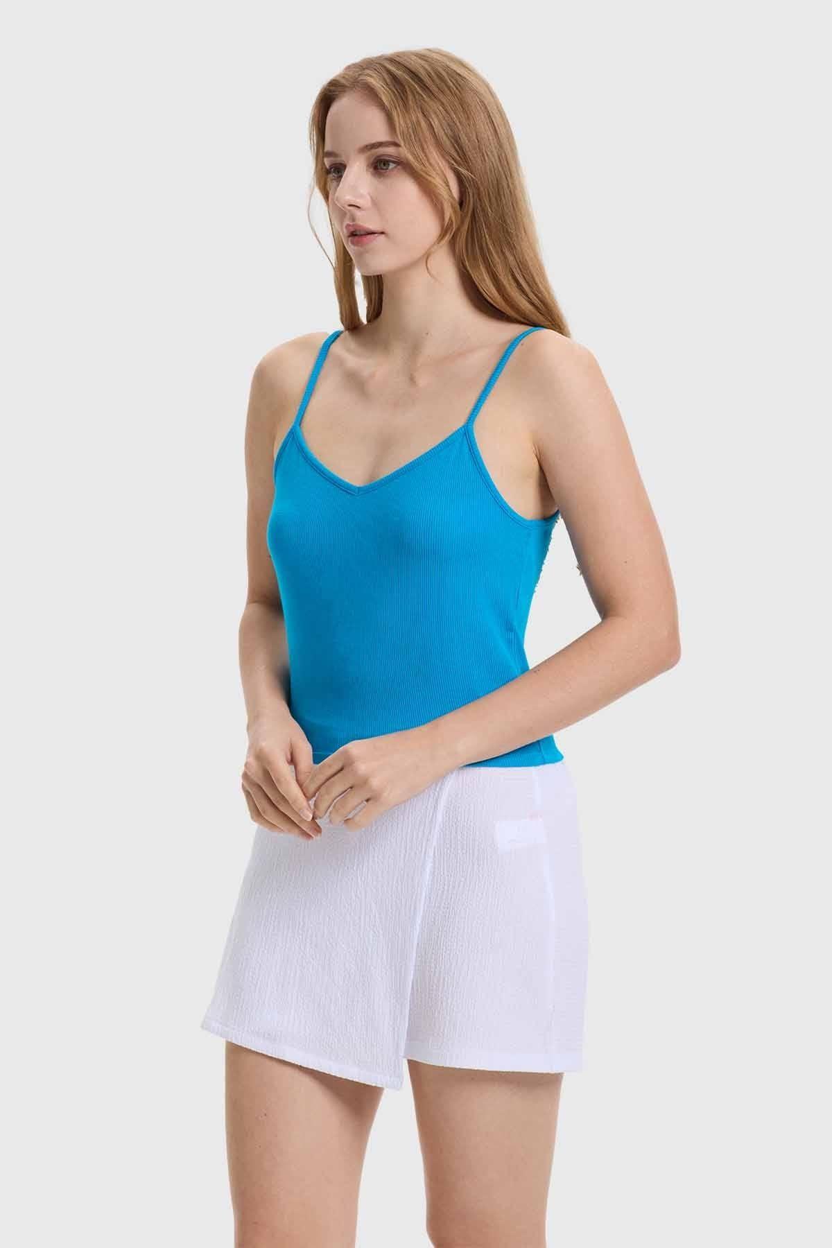 Polera Mujer Pabilo Crop Azul-1