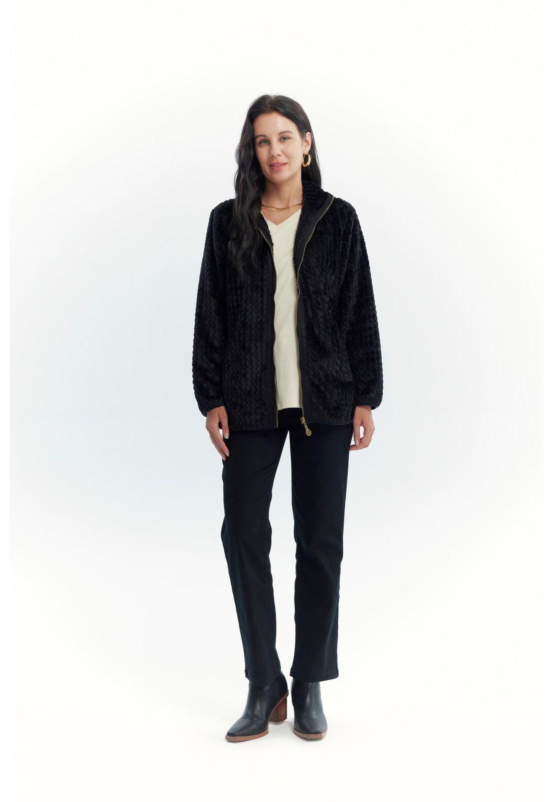 Polar Mujer Textura Negro - ll-3
