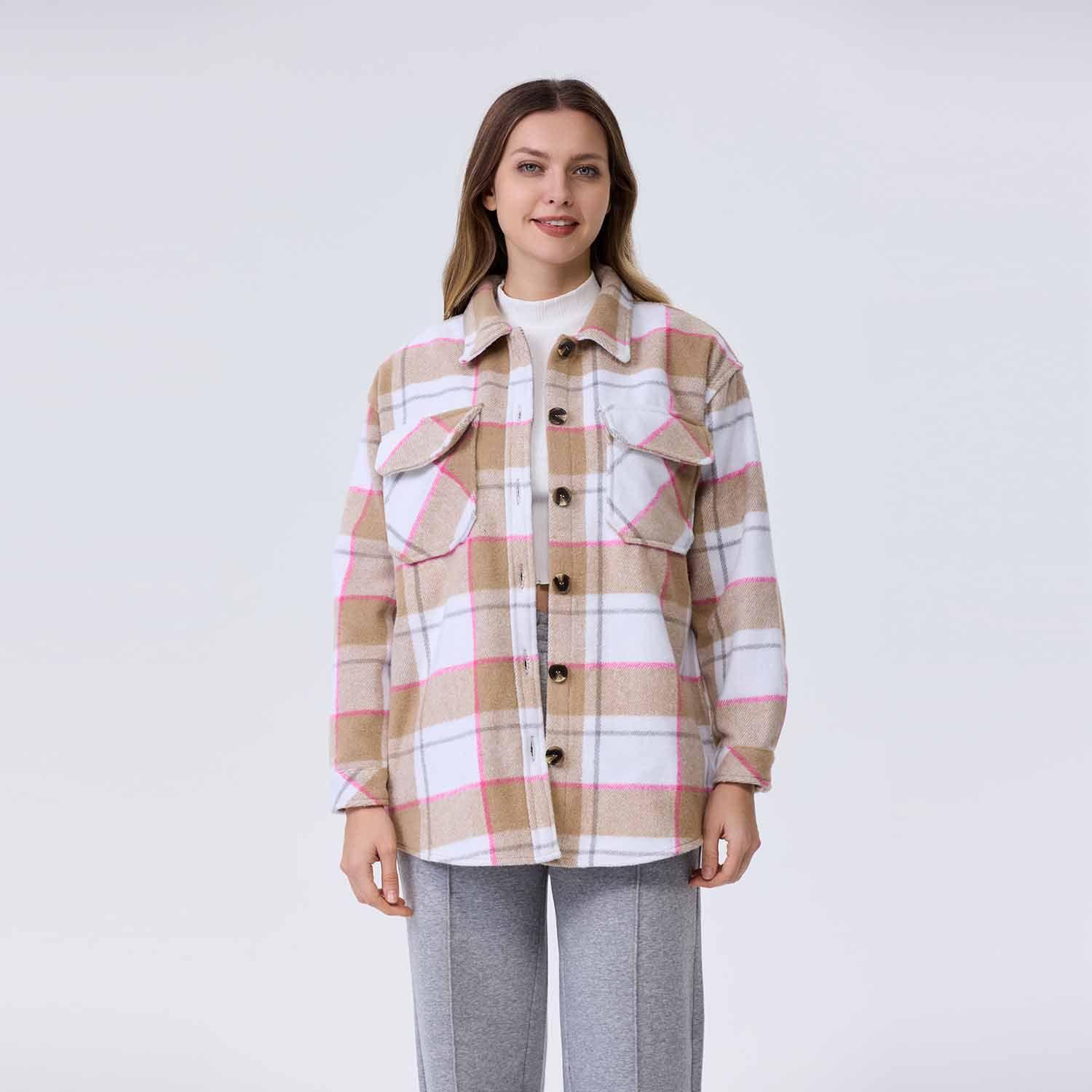 Chaqueta Mujer Sobrecamisa Beige Fashion´s Park-1