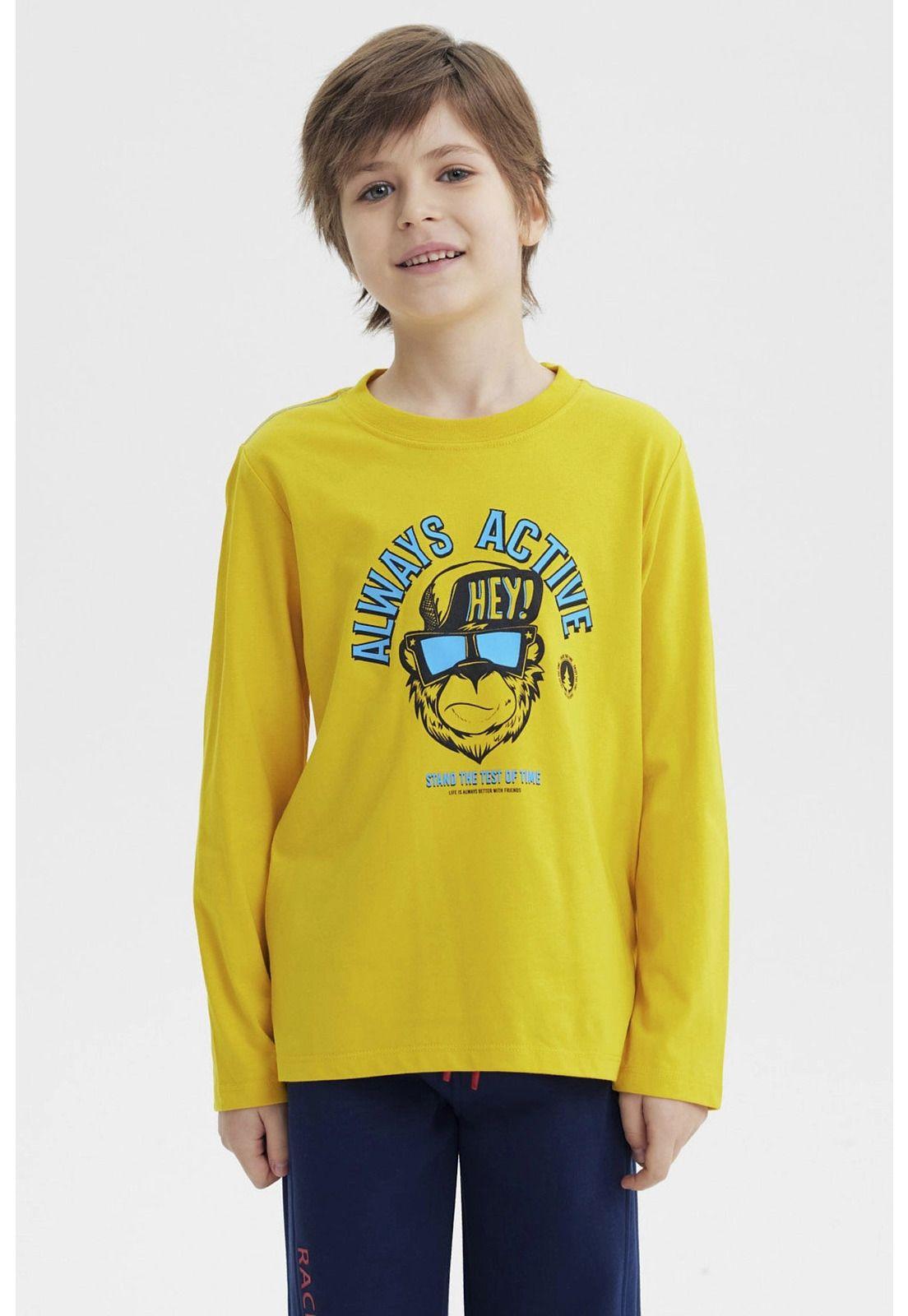 Polera Niño Slim Amarillo-0