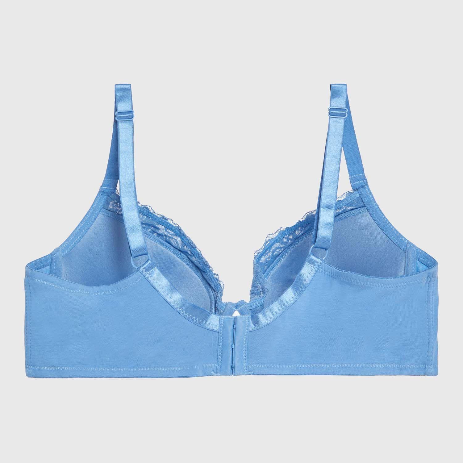 Sostén Detalle Encaje Azul Mujer-1