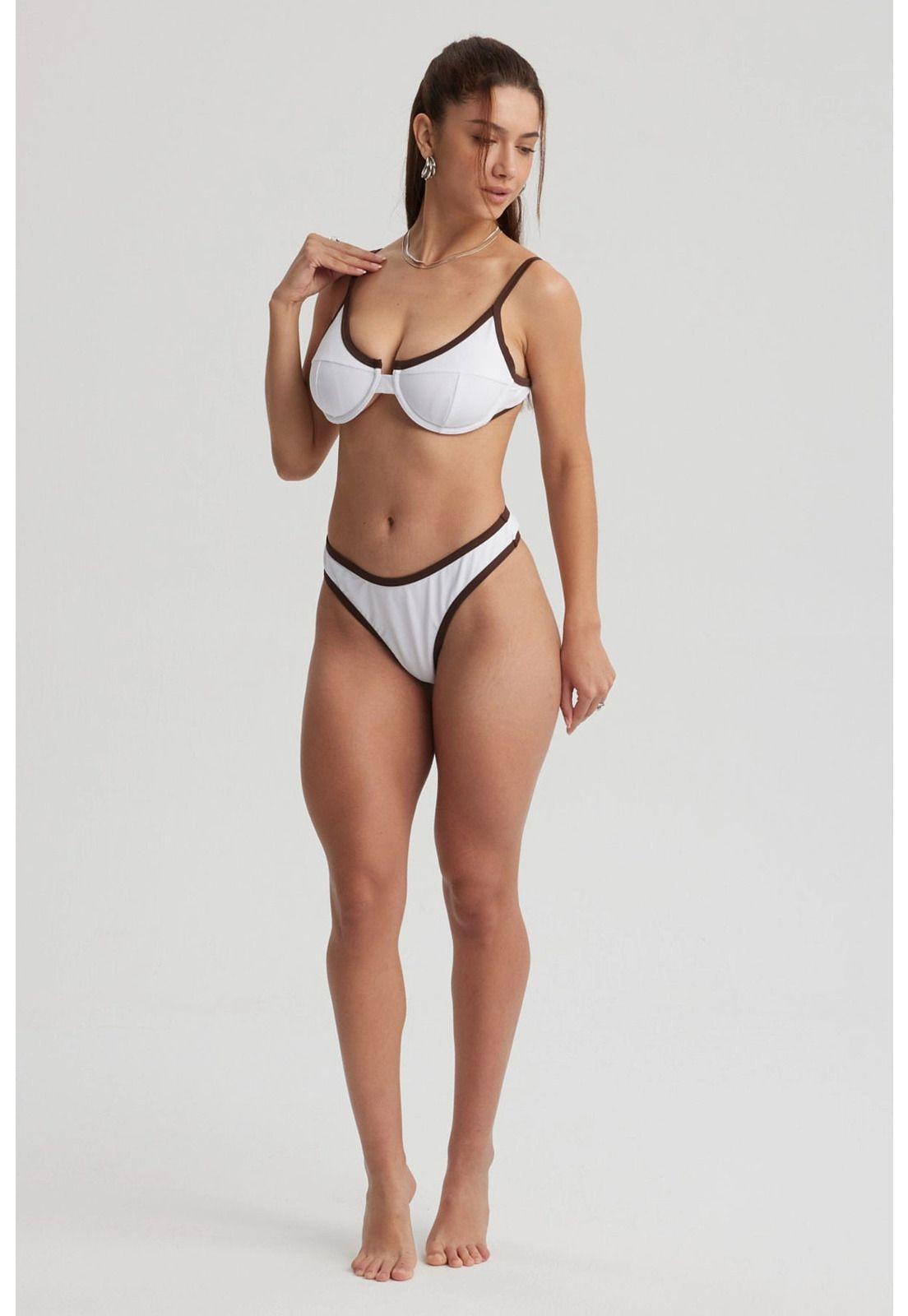 Traje de Baño Mujer Calzón Bikini Vivo Blanco-3
