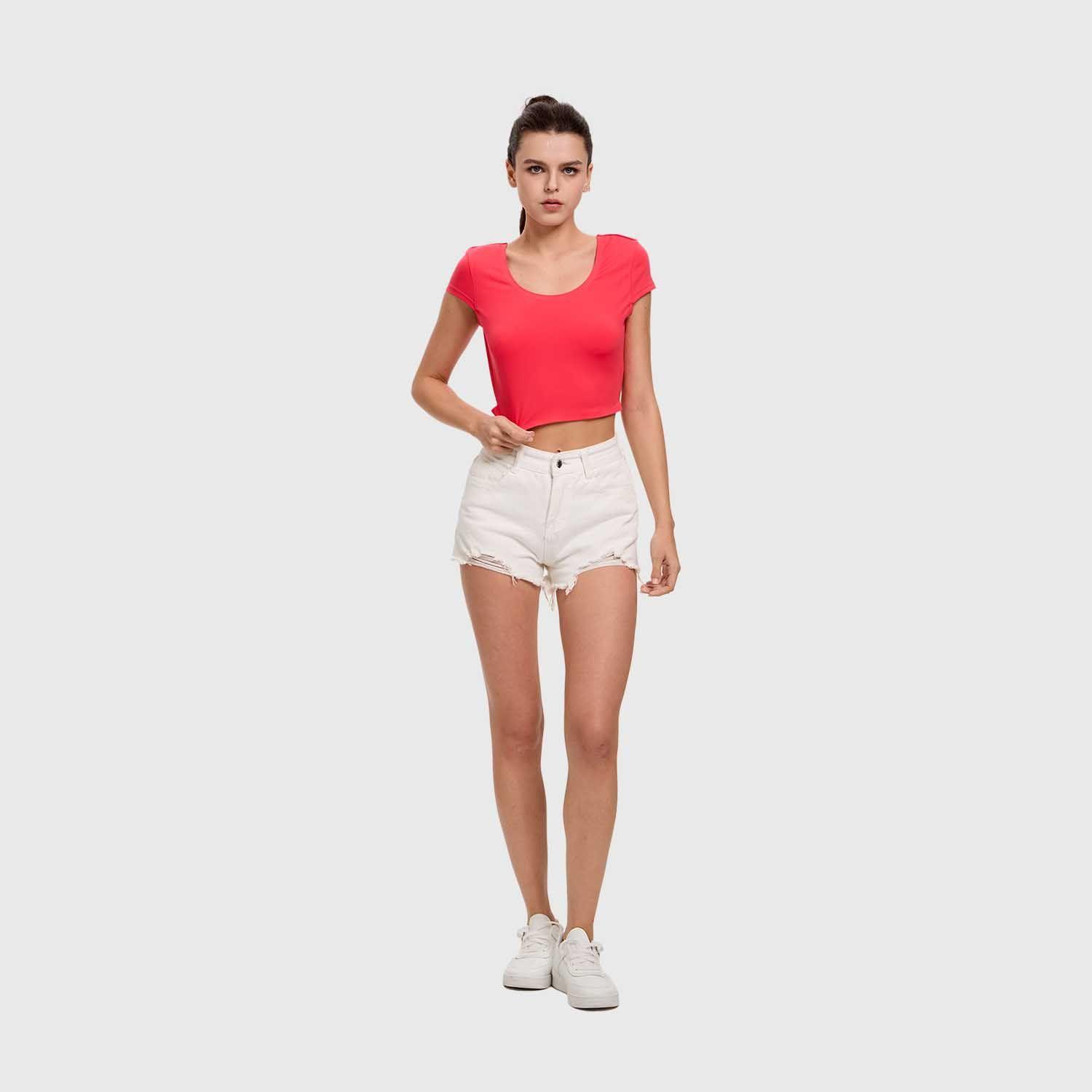 Polera Mujer Cruzada Espalda Rosado Oscuro Fashion's Park-3