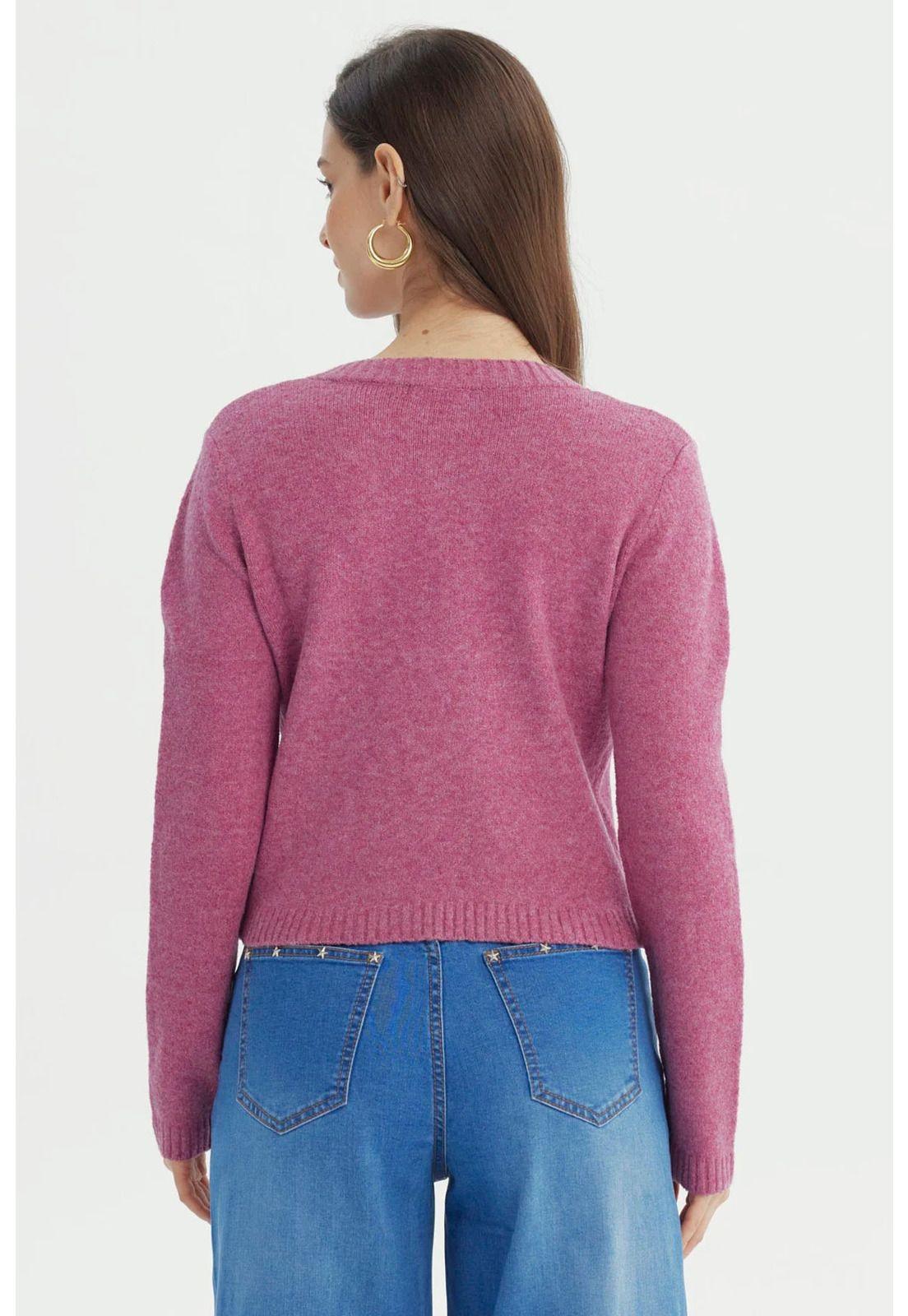 Sweater Mujer Regular Rosado-2