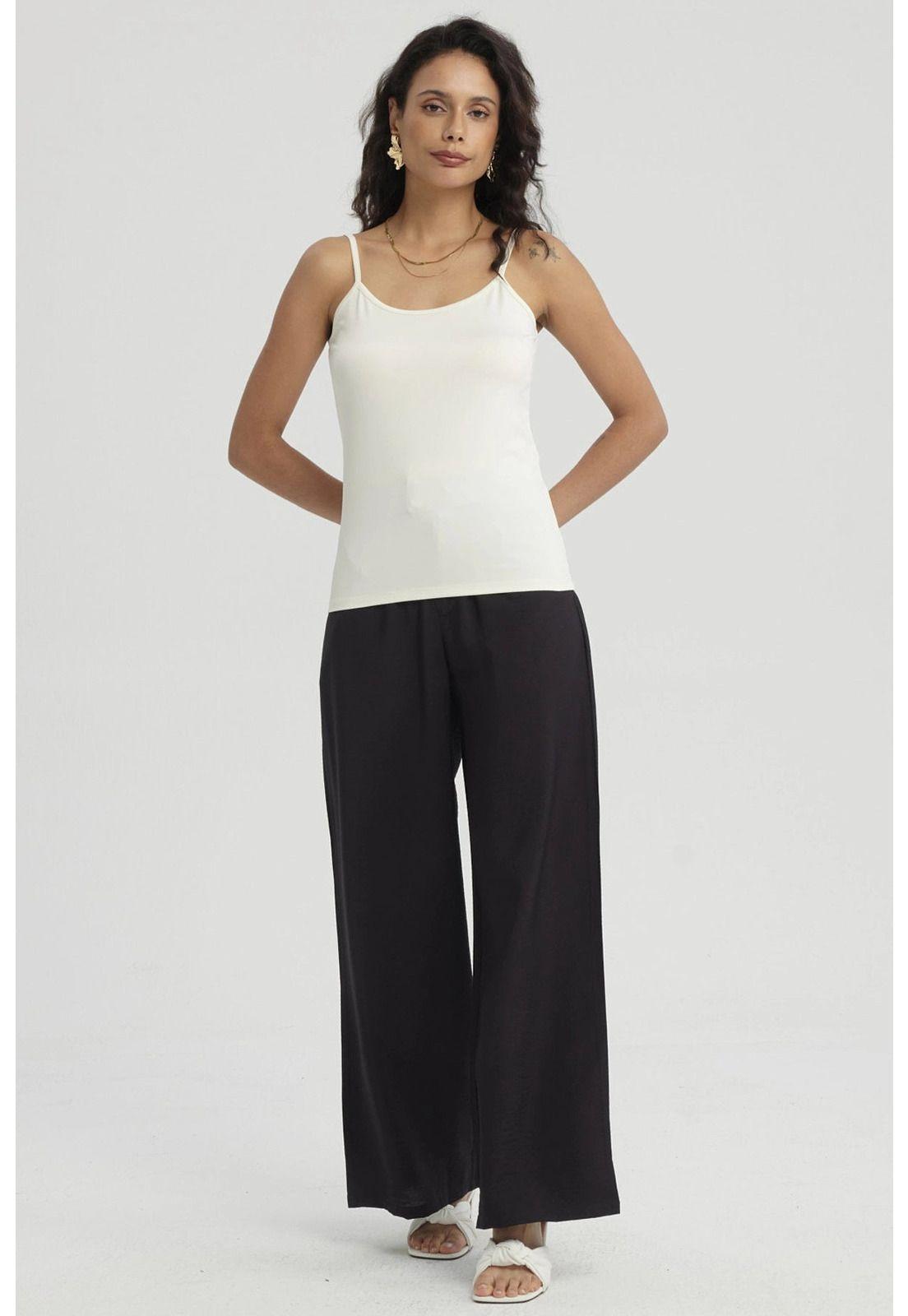 Peto Mujer Pabilo Básico Liso Crema-1