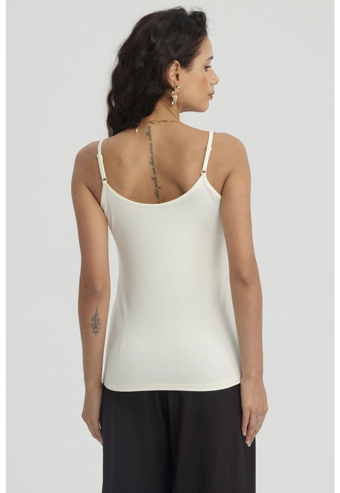 Peto Mujer Pabilo Básico Liso Crema-2