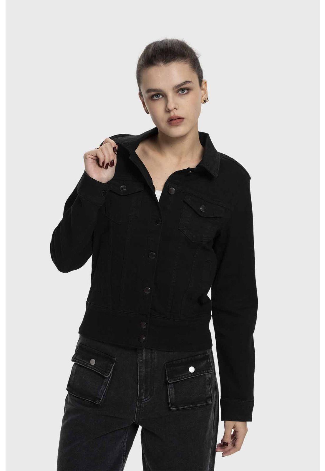 Chaqueta Mujer Clásica Negro - lV-1