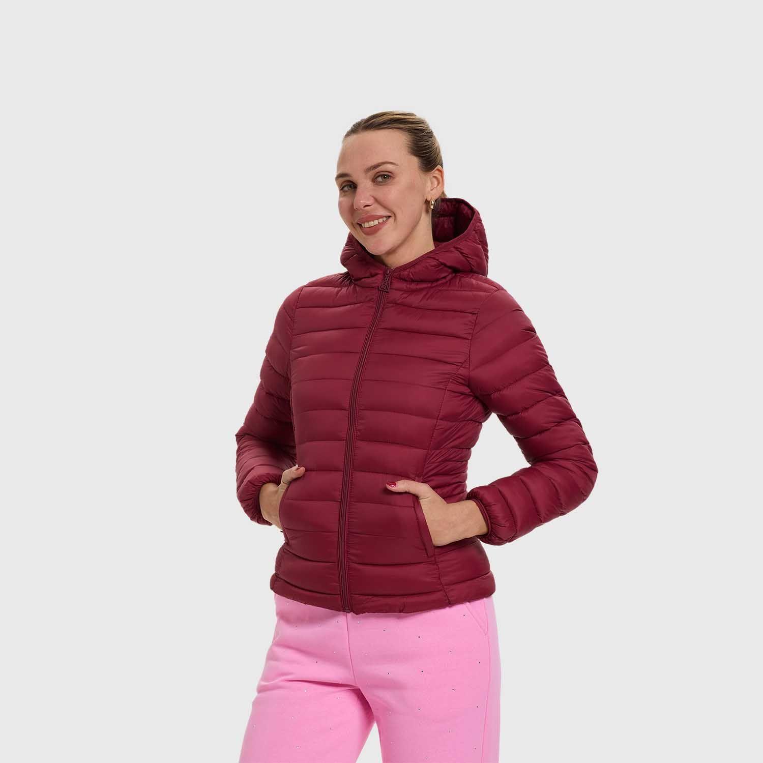 Parka Mujer Corta Plummy Burdeo Fashion's Park-1