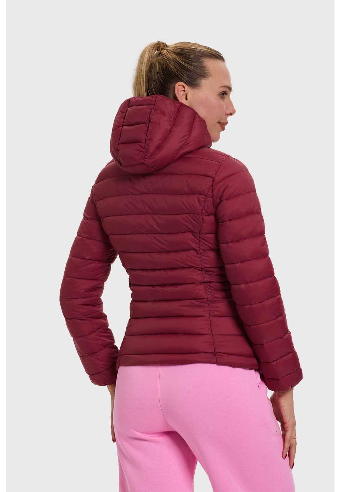 Parka Mujer Corta Plummy Burdeo-2