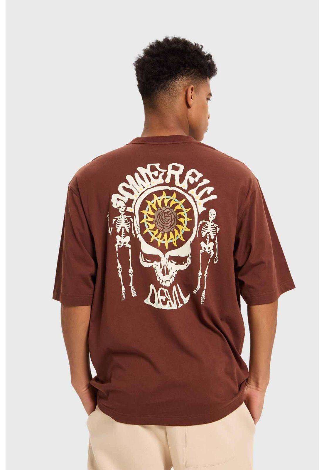 Polera Hombre Doble Print Chocolate - ll-2